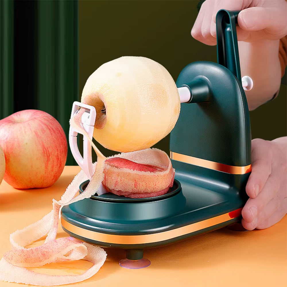 New Hand-Cranked Manual Fruit Peeler Multifunctional Apple Pear Kitchen Peeler Slicing Tool with Spare Blades