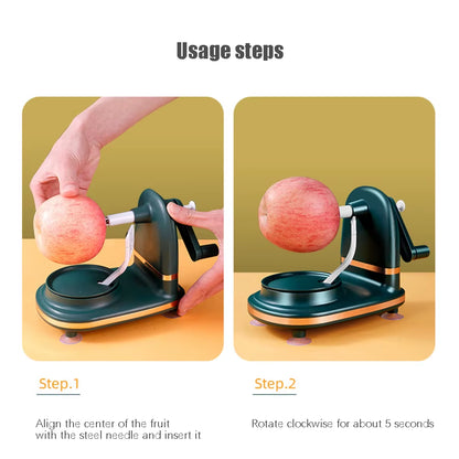 New Hand-Cranked Manual Fruit Peeler Multifunctional Apple Pear Kitchen Peeler Slicing Tool with Spare Blades